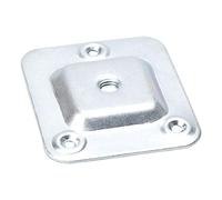 SOTECH 4 conectores para patas de muebles con rosca M8, placa atornillable con agujeros de 4 mm de diámetro