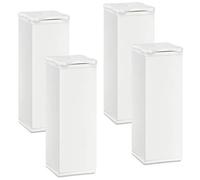 SOTECH 4 Piezas Pie de Mueble Quebec 120 mm +10 mm 40 x 40 mm Blanco | Regulable en Altura Fabricado de Aluminio