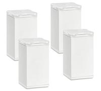 SOTECH 4 Piezas Pie de Mueble Quebec 80 mm +10 mm 40 x 40 mm Blanco | Regulable en Altura Fabricado de Aluminio