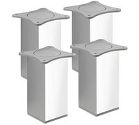 SOTECH 4 Piezas Pie de Mueble Quebec II 150 mm 65 x 65 mm Cromo Pulido Pie | de Fabricado de Aluminio