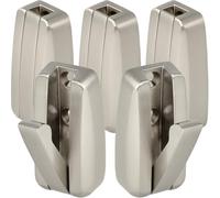SOTECH 5 piezas ganchos plegables de superficie HIPPO aspecto de acero inoxidable con muelle Ganchos para abrigos de metal ideales para espacios reducidos