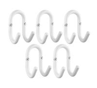 SOTECH 5 Piezas Perchero FARA 88 x 51 mm Acero Blanco Ganchos para Ropa | para Pared para Chaquetas Perchas
