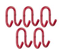 SOTECH 5 Piezas Perchero FARA 88 x 51 mm Acero Rojo Ganchos para Ropa | para Pared para Chaquetas Perchas