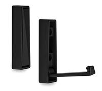 Sotech Bari - Juego de 2 ganchos plegables (80 x 20 x 15 mm), color negro | Perchero plegable