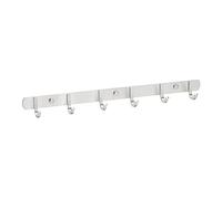 SOTECH Barra de 6 460 mm ganchos SAMU Gancho de pared para abrigos de acero | inoxidable cepillado