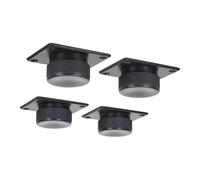 SOTECH Juego de 4 pies de Mueble Golf II Ø 50 mm Pie Deslizante pie sofá pie Base pie Mueble Deslizante Negro Regulable