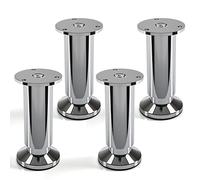 SOTECH Juego de 4 x Patas de Mueble Alpha Alto Ajustable Cromo abrillantado Capacidad de Carga hasta 250 kg Alto: 120