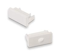 SOTECH Juego de tapas terminales LED perfil-11 blanco 2 x cerrados