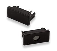 SOTECH Juego de tapas terminales LED perfil-11 negro 2 x cerrados