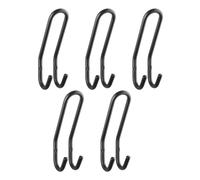 SOTECH Paquete de 5 percheros FARA 192 x 51 mm acero negro de pared ganchos | para chaquetas