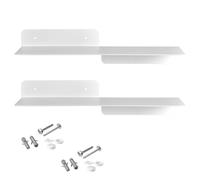 SOTECH Set de 2 estantes de Pared de diseño Hover-I 350 x 130 x 78 mm Blanco, Montaje en Pared, Estante Colgante Incl. Juego de fijación, Estante Moderno