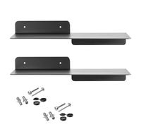 SOTECH Set de 2 estantes de Pared de diseño Hover-I 350 x 130 x 78 mm Negro, Montaje en Pared, Estante Flotante Incl. Juego de fijación, Estante Moderno