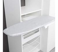 SOTECH Tabla de Planchar Ironfold Premium para Montaje en Estante en el Armario Extensible, Plegable y giratoria 180° Incl. paño de Planchado Aluminio Gris
