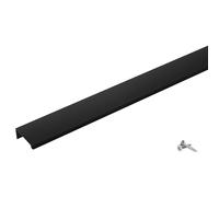 SOTECH tirador de mueble Manta Jane 680 mm negro BA 4 x 160 mm Tirador de mueble para montaje en el interior del frente incl. tornillos de fijación