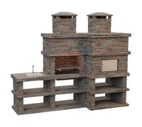 Sotnas Barbacoa con horno Londres (Gris, An x Pr x Al: 286 x 98 x 245 cm, Derecha)