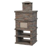 Sotnas Horno de piedra Londres (Gris, An x Pr x Al: 109 x 98 x 245 cm, Cemento de aluminato de calcio)
