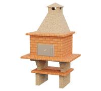 Sotnas Horno de piedra Roma (An x Pr x Al: 144 x 96 x 233 cm, Cemento de aluminato de calcio)