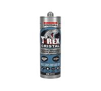 Soudal Adhesivo sellador T-Rex Power Cristal, polímero híbrido multimaterial, transparente, 290 ml