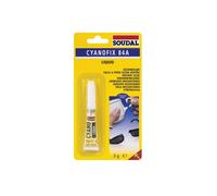 Soudal Adhesivo Instantáneo Cianoacrilato Viscosidad Alta para Pegado Instantáneo de Uso Universal 3g