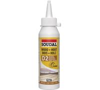 Soudal Pegamento para madera D2, 125 g, listo para usar, de secado ultrarrápido, adhesivo para madera para pegar todas las conexiones de madera comunes