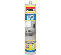 Soudal Sellador de vinilo y PVC, 290 ml, color gris, para suelos de vinilo y PVC, resistente a los rayos UV y a la humedad, para zócalos y juntas de conexión