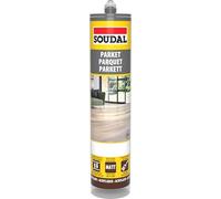 Soudal Sellador para parqué, 290 ml, color gris oscuro, masilla elástica para juntas de parquet y laminados, sin silicona, para juntas de conexión y zócalos en interiores