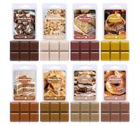 SoulOrigin Panadería perfumada cera derretida, fragante cera de soja cubo regalo conjunto para cera calentador de chocolate chip galleta, manzana, canela de manzana, coco frito, pastel de calabaza