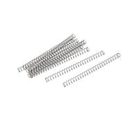 sourcing map 0.3mmx3mmx45mm 304 Inoxidable Acero Compresión Resorte Plateado Tono 10Uds