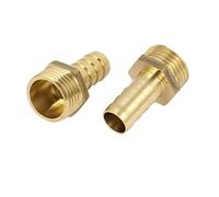 sourcing map 1/2BSP Roscado Macho 12mm Interior Dia. Latón Lengüeta De La Manguera Acoplador 2 piezas