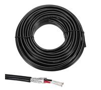 sourcing map 1 cable blindado UL2464 de 20 AWG, 15,24 m, 300 V, 2 conductores, PVC eléctrico CNC con blindaje de doble capa para electrodomésticos, cableado automotriz