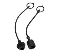 sourcing map 1 juego de tapón antipolvo y enchufe hidráulico, tapa antipolvo macho hembra, accesorios hidráulicos de desconexión rápida para acopladores de cara plana de 3/8 pulgadas, color negro