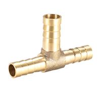 sourcing map 1 Piezas Conector Manguera de Lengüeta de Latón, 8mm x 10mm x 8mm Reductor de Latón en Forma de T, Reductor Manguera de 3 Vías, para Adaptador Manguera