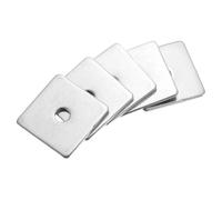 sourcing map 10 arandelas cuadradas M8 x 40 x 3 mm para placa de acero inoxidable 304, juntas espaciadoras planas para cierre de hardware