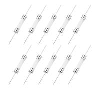 sourcing map 10 fusibles de plomo axial de 250 V, 6 x 30 mm, mini fusibles de cerámica de soplado lento para TV LCD, electrodomésticos, electrónicos (T15A)
