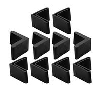 sourcing map 10 pcs Almohadillas De Goma Cubre Pie De Mueble Negro 25x25mm | En Forma De L Angulo De Hierro, Para Casa, Para Hotel