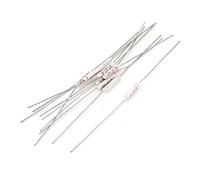 sourcing map 10 pcs cables axiales de metal fusibles térmicos 125 AC 250V