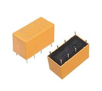 sourcing map 10 pcs DC 24V de 8 pines PCB DPDT Bobina de Relé de alimentación de uso general HK19F