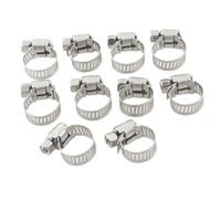 sourcing map 10 piezas Abrazadera de manguera ajustable 8-14 mm