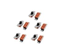 sourcing map 10 piezas de 250VAC 3A 125VAC 6A 6 Terminal 2 Posición DPDTENCENDIDO/APAGADO Mini interruptor deslizante