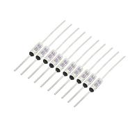 sourcing map 10 piezas de corte de circuito TF fusible térmico de aluminio 110 grados Celsius 250V 10A azul