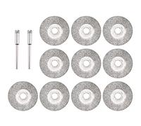 sourcing map 10 ruedas de corte revestidas de diamante de 30 mm con 2 mandriles de 3 mm para herramienta rotativa