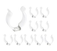 sourcing map 10 soportes de clips T10 U para bombillas LED, revestimiento de acero inoxidable, accesorios de repuesto de tubo fluorescente LED con tornillo de 0.04 pulgadas de grosor para soporte de