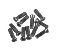 sourcing map 10 tornillos Torx M3,5 x 14 mm, cabeza plana redonda de grado 12,9 con destornillador Torx T15 para reemplazar cortadores de inserción de carburo, herramienta de torno CNC, color gris