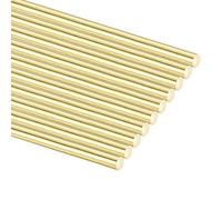 sourcing map 10 varillas redondas de latón, 1,2 mm de diámetro exterior x 300 mm de longitud, barra de torno de stock sólido, varilla de soldadura para pines de mango de cuchillo, modelo de avión,