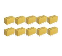 sourcing map 10 x DC 5V Bobina 1A/125V AC 2A/30V DC 8 Pines DPDT Relé de Potencia HK19F