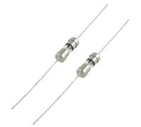 sourcing map 10 x Vidrio Cartucho Lento Soplado Axial Cable 3.6x10mm 250V