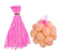 sourcing map 100 bolsas de malla reutilizables para productos agrícolas, malla de nailon de 35 cm con cierres estilo bucle, bolsas elásticas para incubar huevos para almacenamiento de frutas y