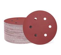 sourcing map 100 discos de lijado orbitales aleatorios de 150 mm, 6 agujeros, grano 1000, almohadillas de lija orbitales aleatorias para carpintería, automoción y metal
