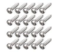 sourcing map 2.9mm x 13mm Cruz Cabeza Cabeza Plana Auto Tapping Tornillo Broches 100 Piezas