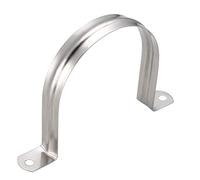 sourcing map 100mm (4") Rígida Tubería Correa, 2 Orificios Tubo Correas 304 Inoxidable Acero Tensión Tubo Clip Abrazadera 1uds